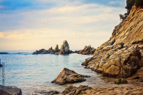 Mediterranean coast in bright colors of summer photo