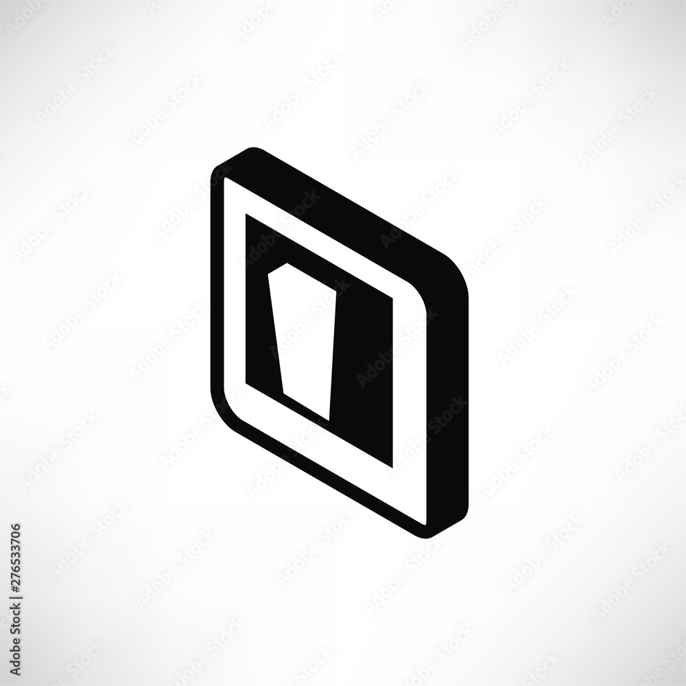 switch icon solid isometric design switch icon solid isometric design