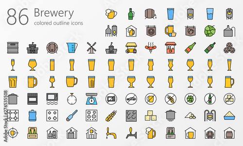 Brewery outline colored iconset photo