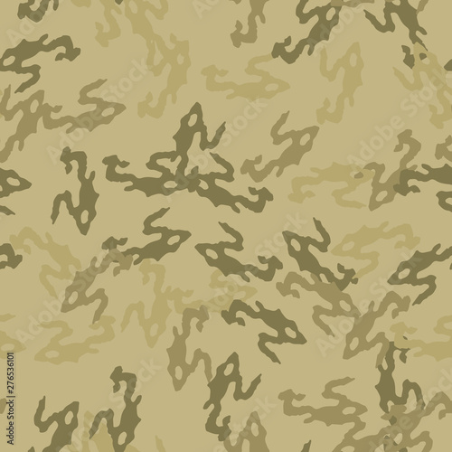 Sand camouflage of various shades of green, olive and beige colors