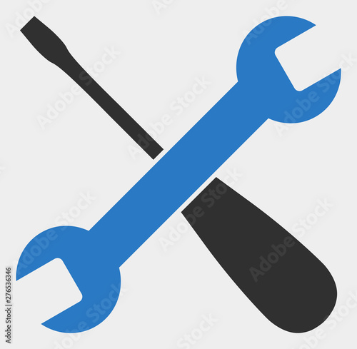 Repair tools raster pictograph. Illustration contains flat repair tools iconic symbol isolated on a white background.