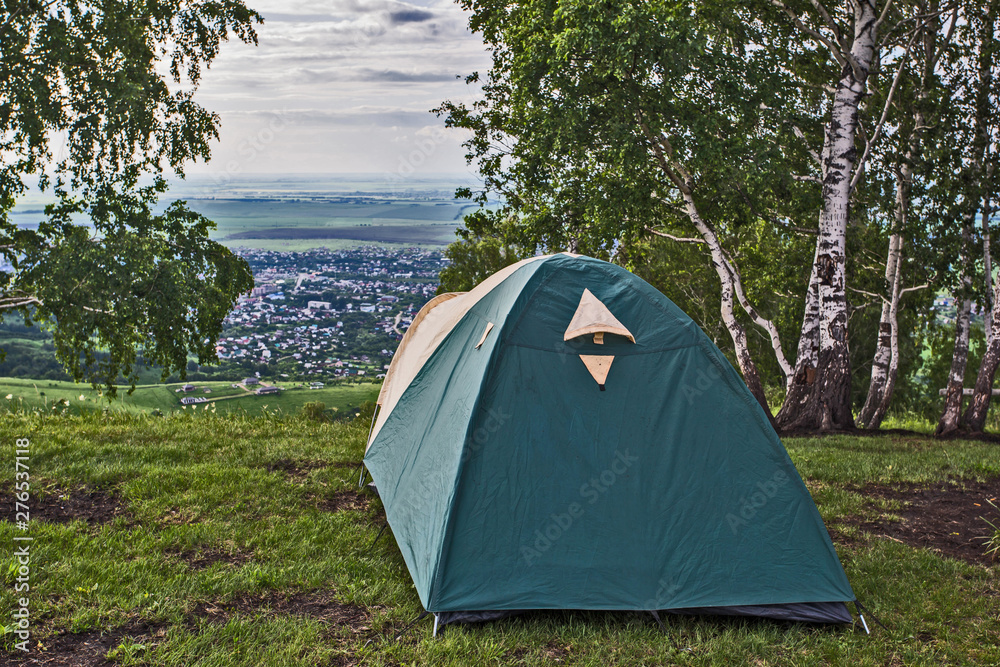 tent on the mountain