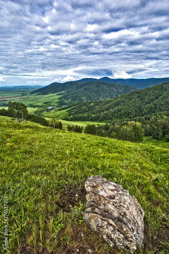 the view of the mountains in the Altai