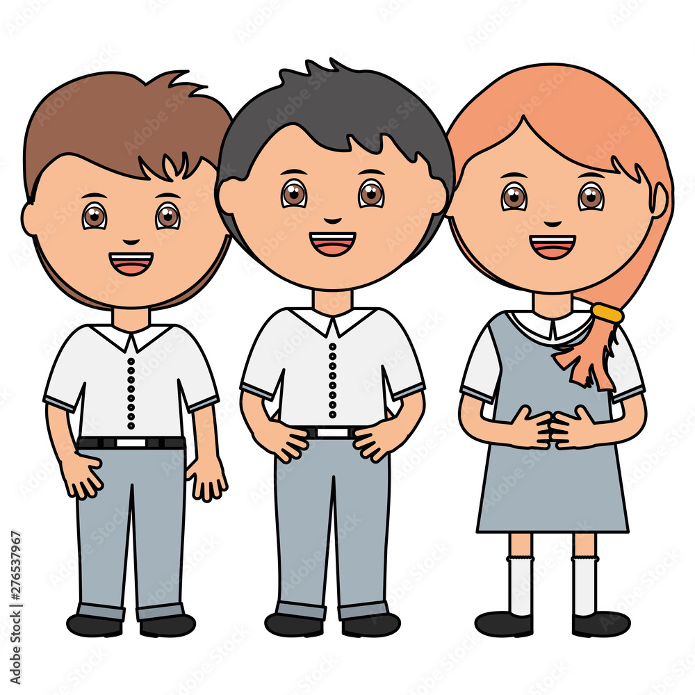 cute little students group characters cute little students group characters