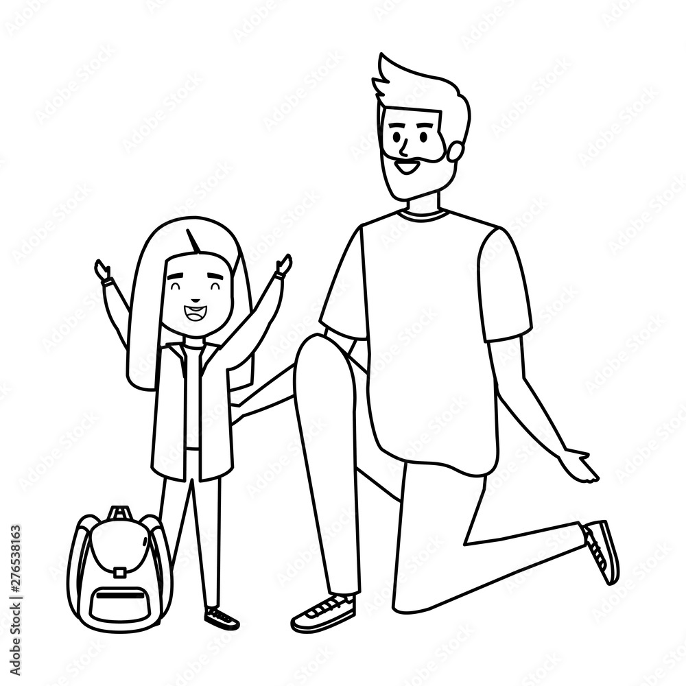 happy student girl with male teacher happy student girl with male teacher
