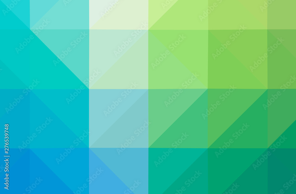 Obraz premium Illustration of abstract Blue, Green, Yellow horizontal low poly background. Beautiful polygon design pattern.