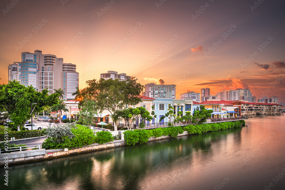 Naples, Florida, USA Town Skyline