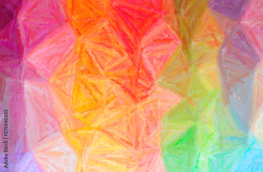 Abstract illustration of orange, pink, purple, red, yellow Long brush Strokes Pastel background Abstract illustration of orange, pink, purple, red, yellow Long brush Strokes Pastel background