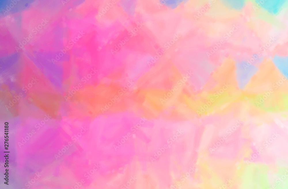 Abstract illustration of pink, yellow Dry Brush Oil Paint background