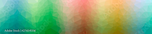 Illustration of abstract Green  Pink  Red  Yellow banner low poly background. Beautiful polygon design pattern.