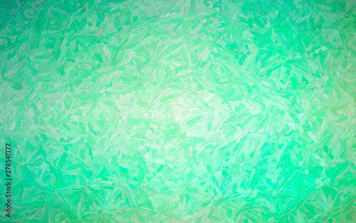 Illustration of green Impressionist Impasto background.