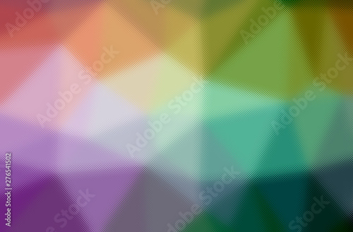 Abstract illustration of green  pink  purple  red through the tiny glass background