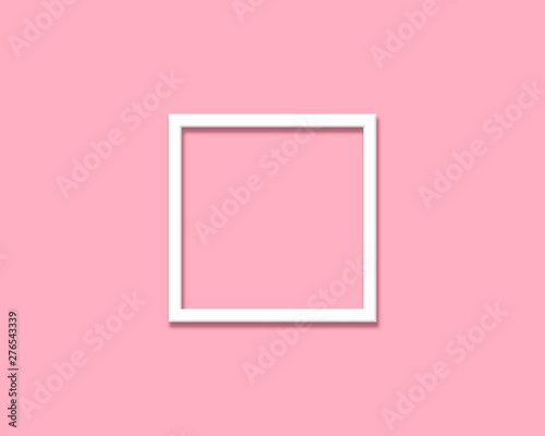 frame isolated on pastel orange background 