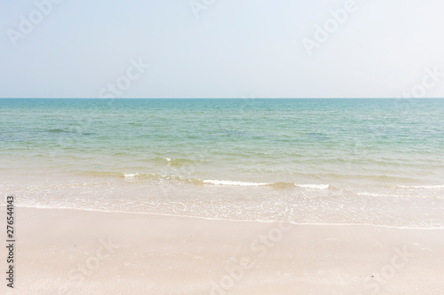 soft wave of the sea on the sandy beach.