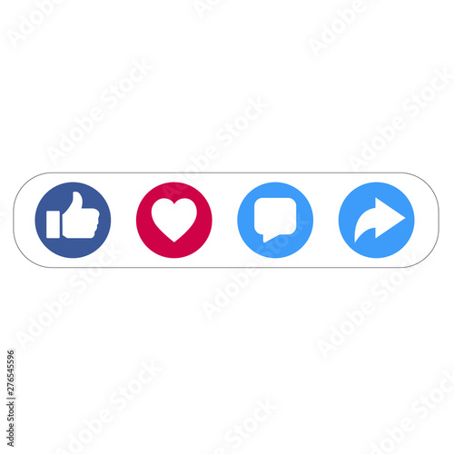 Like Love Comment Share social network Icon
