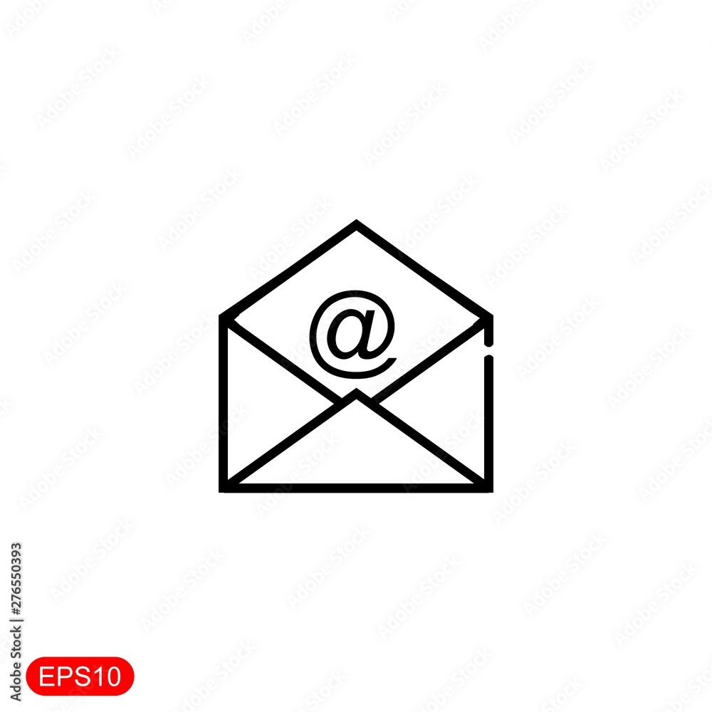 email icon on white background email icon on white background