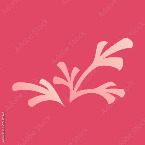 Flat Leaves Vector Logo Template