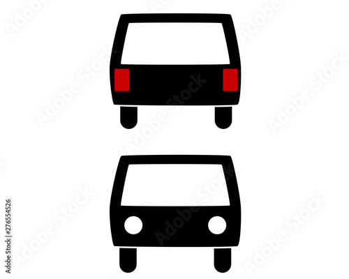 Auto Silhouetten auf weiss
