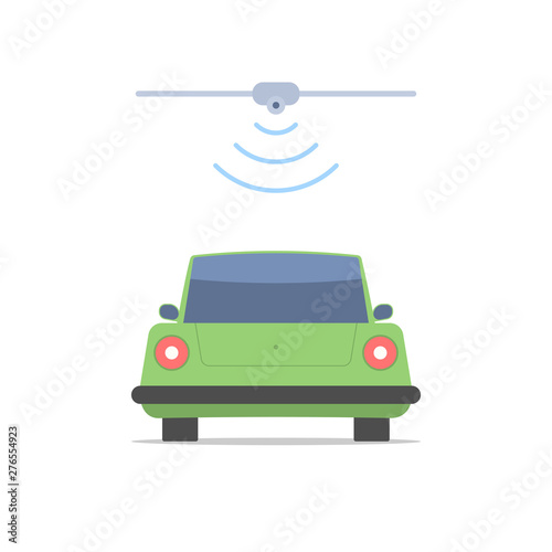 Car on the toll road