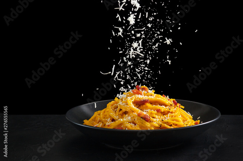   Italian food. Pasta Carbonara. photo