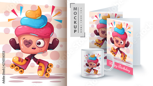 Roller skate cake - mockup for your idea