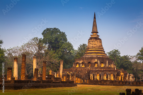 Wat Chang Lom at Si satchanalai historical park,Sukhothai Province,Thailand