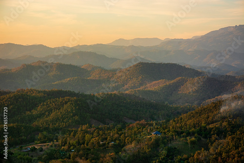 Viewpoint Phra That Doi Kong Mu, Mae Hong Son,Thailand.