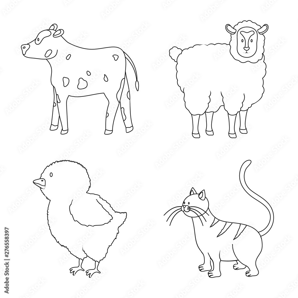 Vector illustration of homemade and countryside symbol. Collection of homemade and agriculture stock symbol for web.