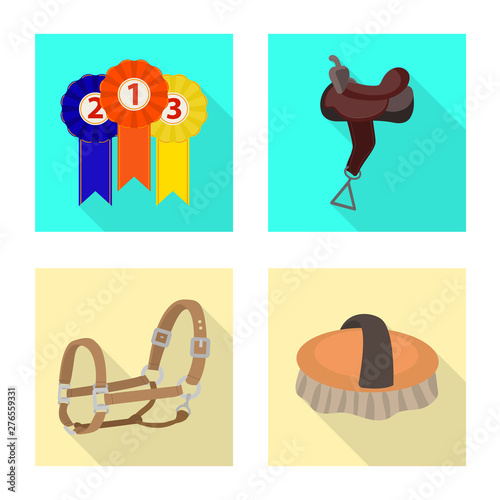 Isolated object of track and racing icon. Set of track and riding stock symbol for web.