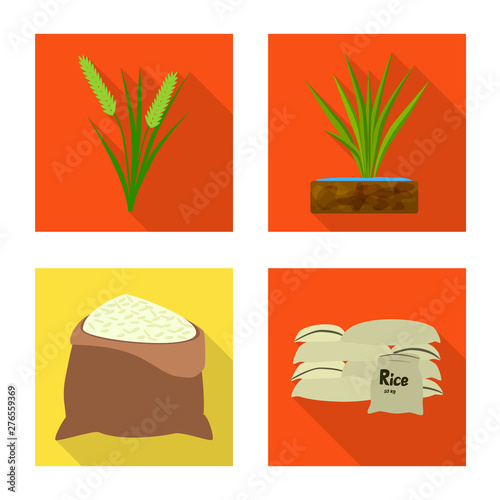Vector design of raw and agricultural icon. Set of raw and ecological stock vector illustration.