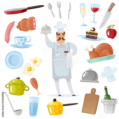 cartoon chef accessories set