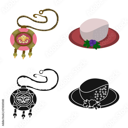 Isolated object of culture and sightseeing symbol. Set of culture and originality vector icon for stock.