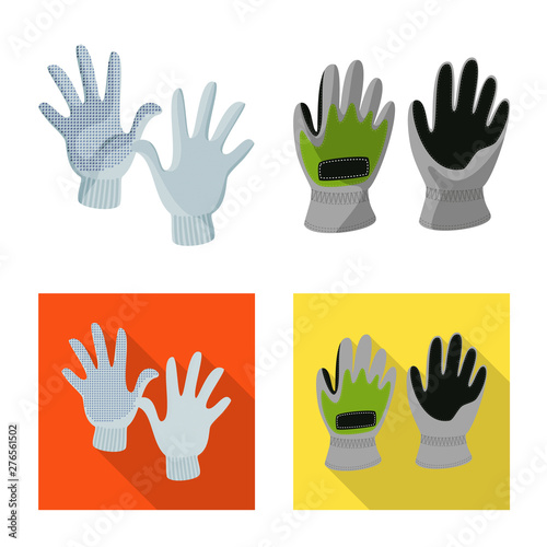 Vector illustration of silhouette and safety sign. Set of silhouette and comfort stock symbol for web. © pandavector
