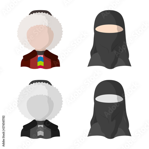 Vector design of imitator and resident sign. Set of imitator and culture stock symbol for web.
