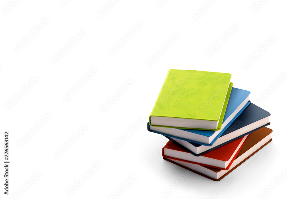 Colorful books isolated on white Colorful books isolated on white