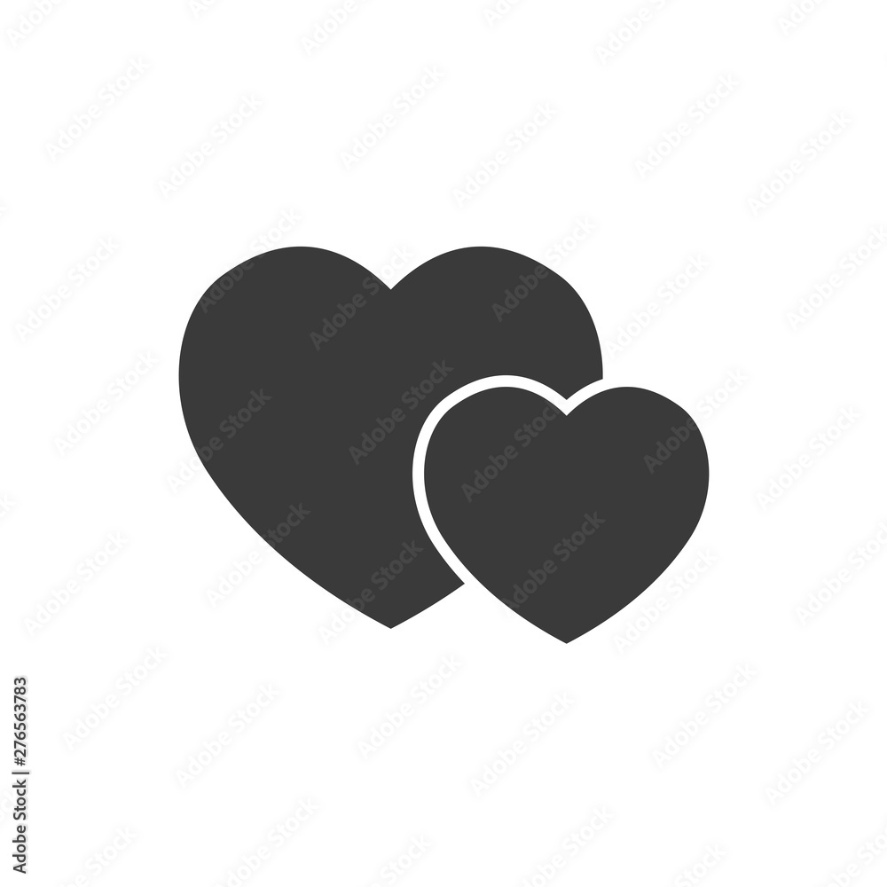 Heart Love icon template black color editable. Heart Love symbol vector sign isolated on white background. Simple logo vector illustration for graphic and web design.