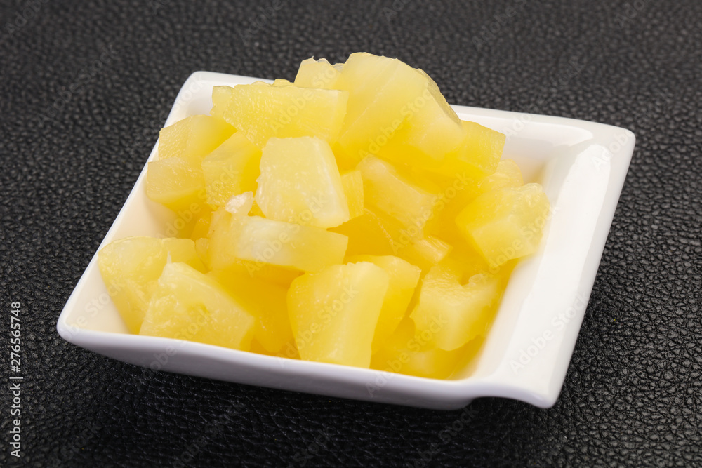Marinated pineapple pieces Marinated pineapple pieces