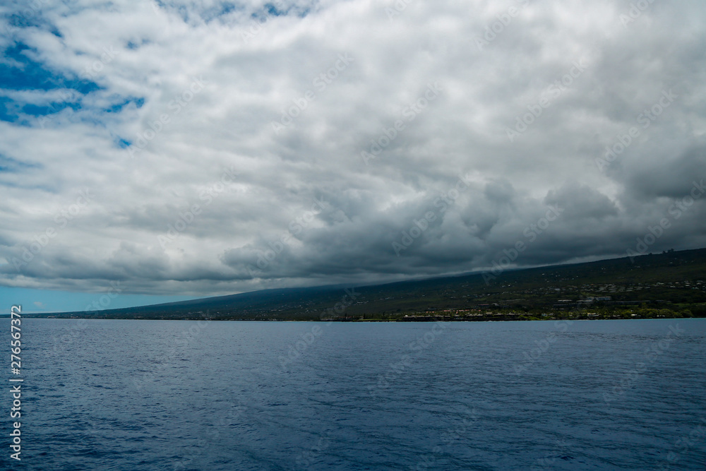 clouds over the sea in Hawaii