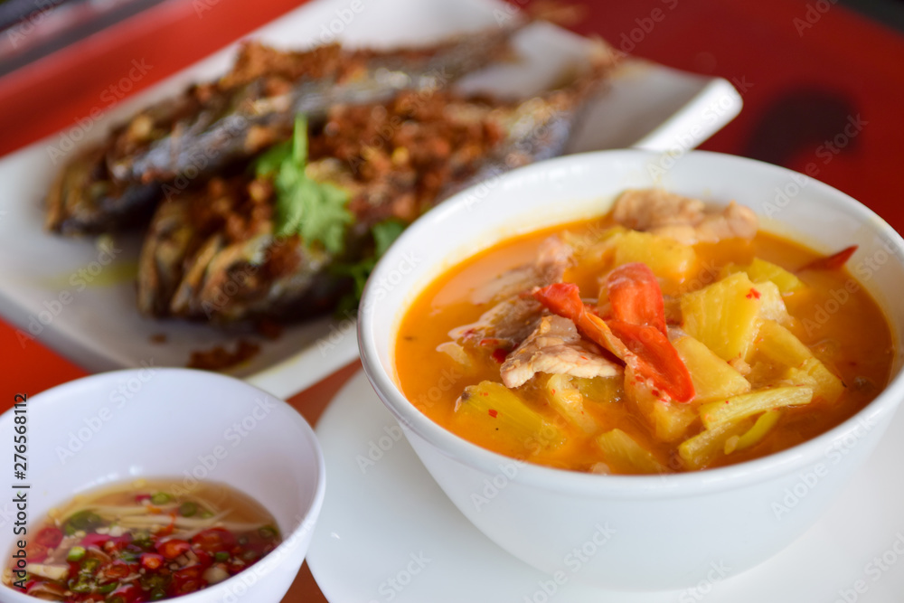 Southern Thai Spicy Sour Yellow Curry with pork and pineapple Southern Thai Spicy Sour Yellow Curry with pork and pineapple