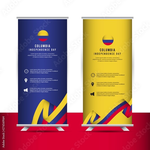 Columbia independence day design template. design for banner; greeting cards or print.