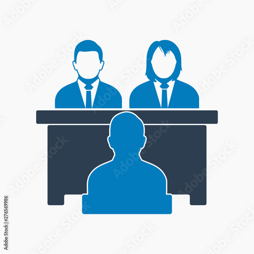 Interview Panel Icon. Flat style vector EPS.