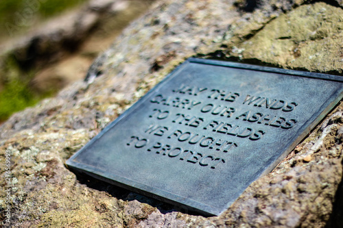 Plaque at the top of Sky Meadows State Park, Virginia