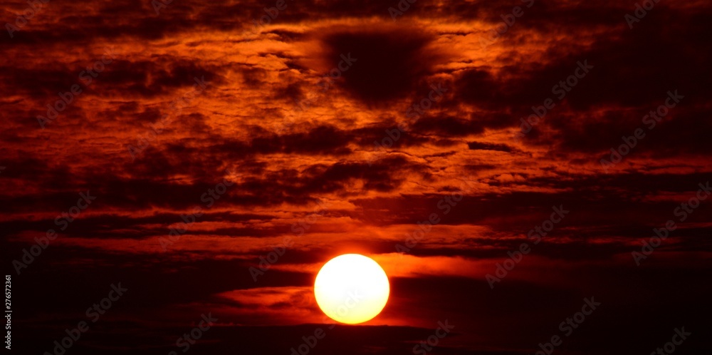 Evening Sun over Berlin and Brandenburg of October 4, 2015, Germany