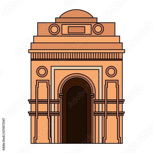 indian gate arch monument icon