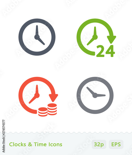 Clocks & Time - Sticker Icons