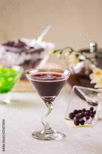 Cocktail of currant fresh b...