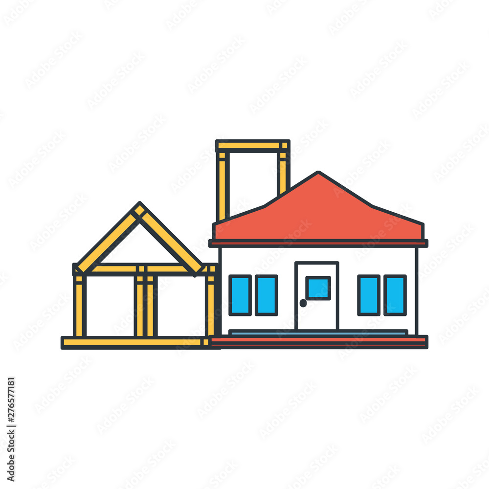 House under construction design vector ilustration