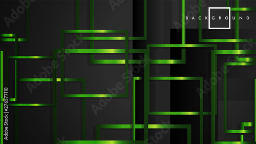 Vector Modern Abstract Squares Backgrounds . with a black and green metal color gradient. eps 10 template