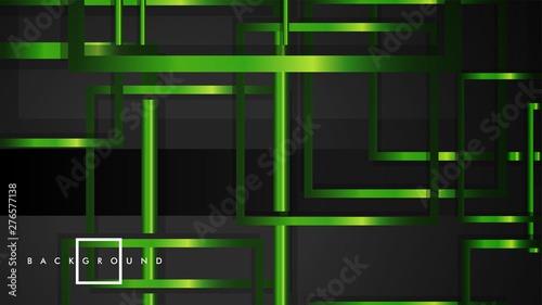 Vector Modern Abstract Squares Backgrounds . with a black and green metal color gradient. eps 10 template