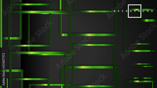 Vector Modern Abstract Squares Backgrounds . with a black and green metal color gradient. eps 10 template